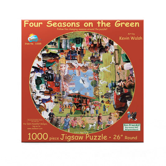Four Seasons on the Green 1000 pc Round Jigsaw Puzzle 13335