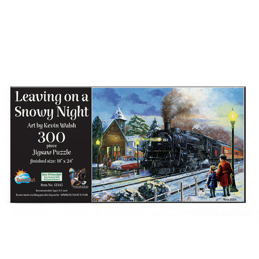 Leaving on a Snowy Night 300 pc  Jigsaw Puzzle 13345