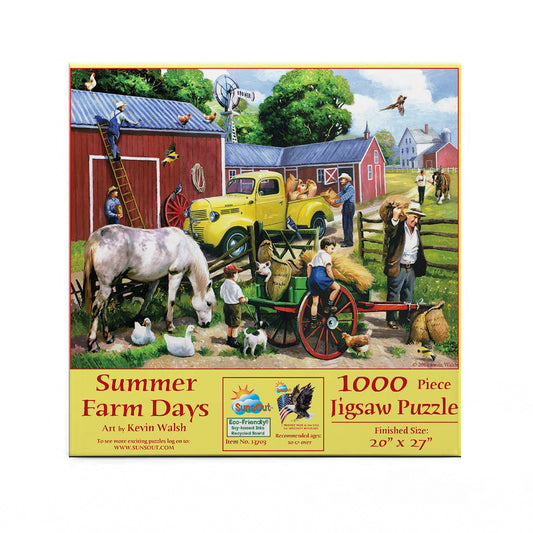 Summer Farm Days 1000 pc  Jigsaw Puzzle 13703
