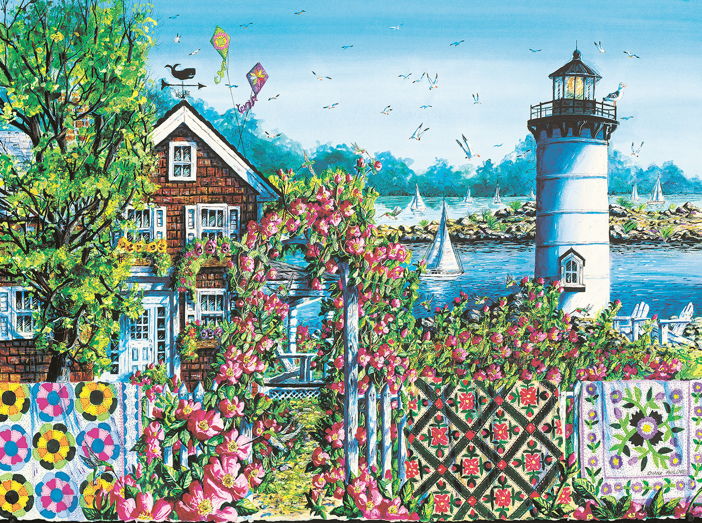 Summer Rose Harbor 1000 pc  Jigsaw Puzzle 14641