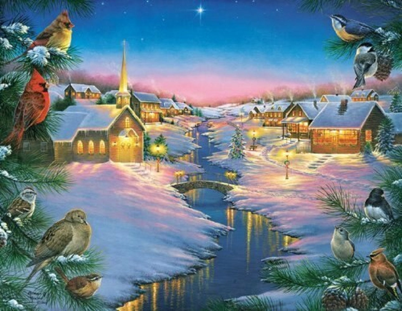 A Winter's Silent NIght 1000 pc Large Pieces Jigsaw Puzzle 69609