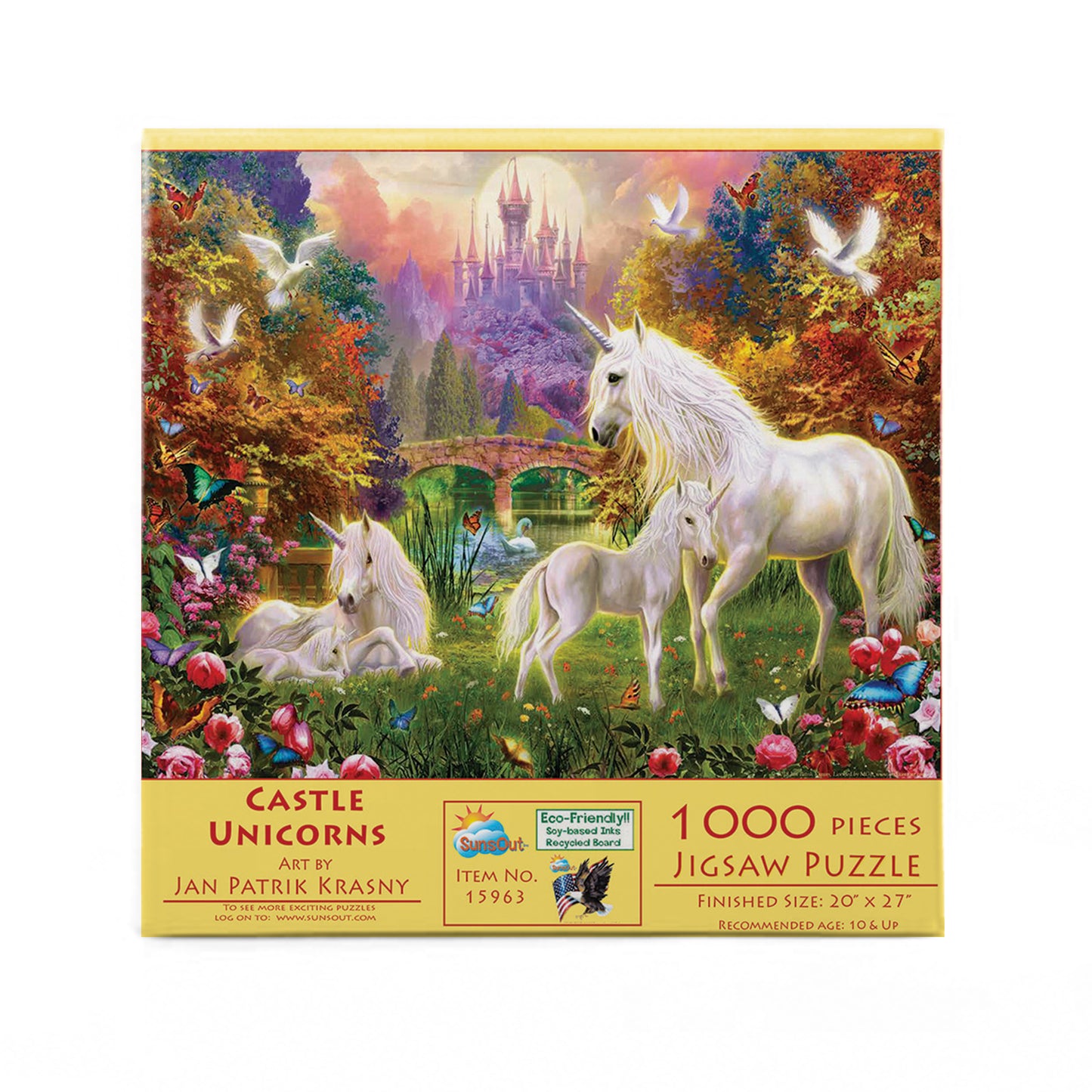 Castle Unicorns 1000 pc  Jigsaw Puzzle 15963