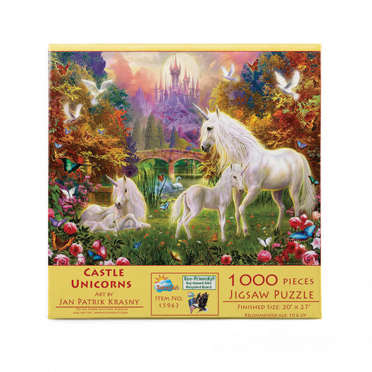Castle Unicorns 1000 pc  Jigsaw Puzzle 15963