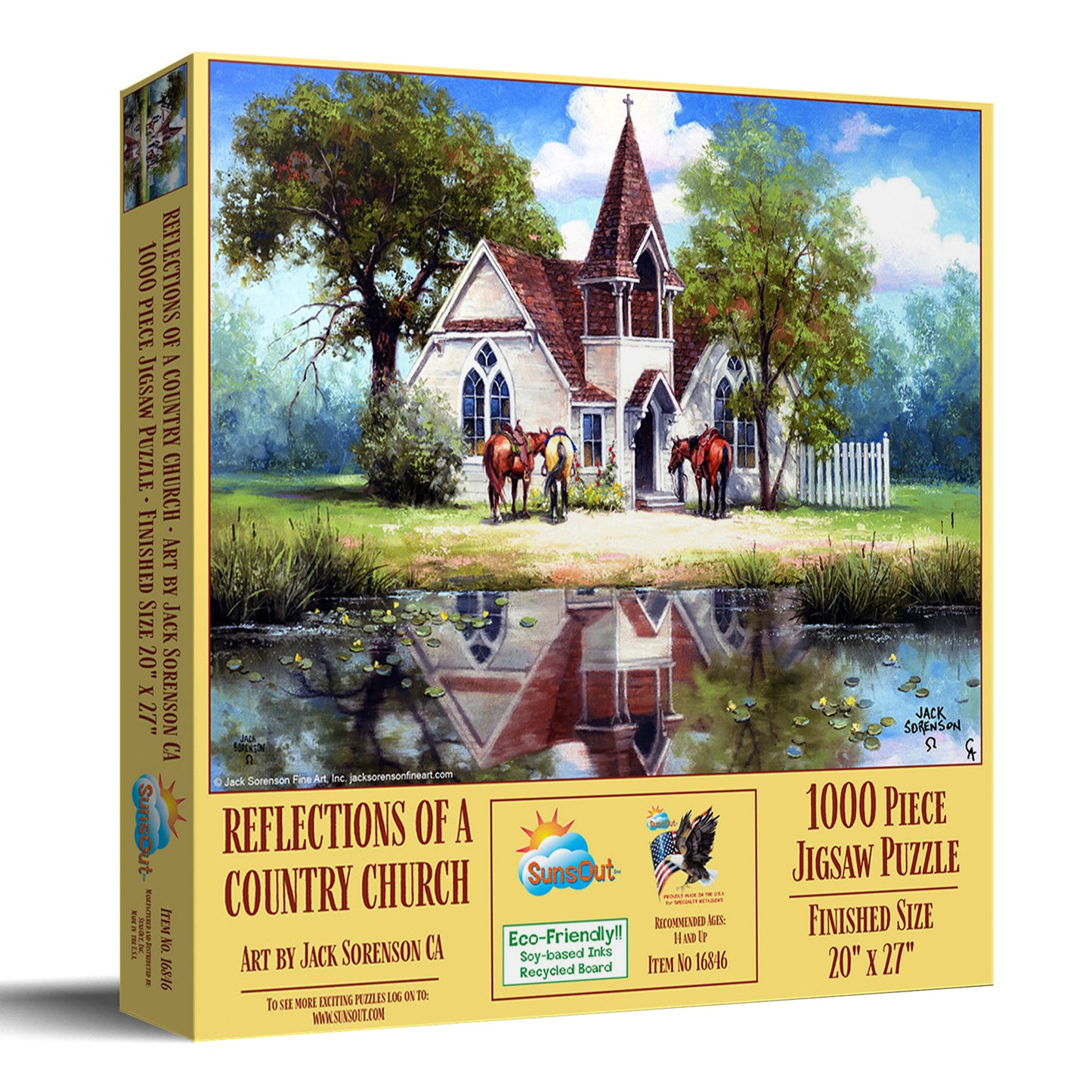 Reflections of a Country Church 1000 pc  Jigsaw Puzzle 16846