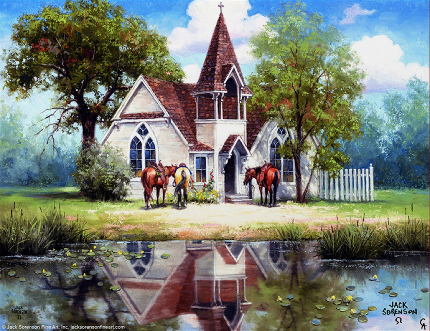 Reflections of a Country Church 1000 pc  Jigsaw Puzzle 16846