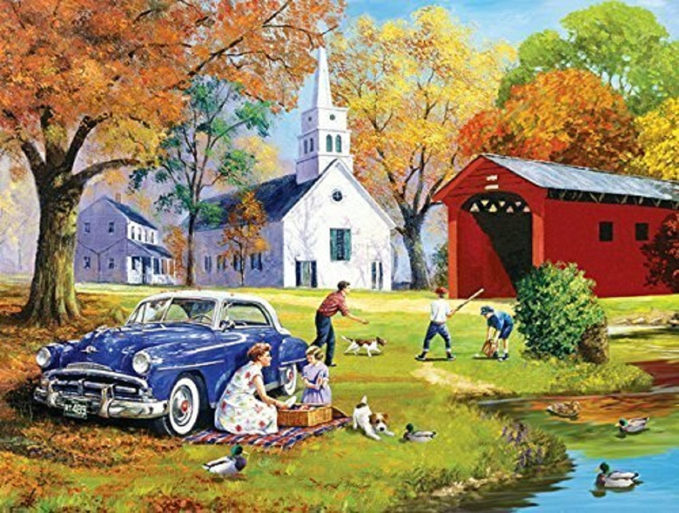 Family Time by the River 300 pc  Jigsaw Puzzle 13735