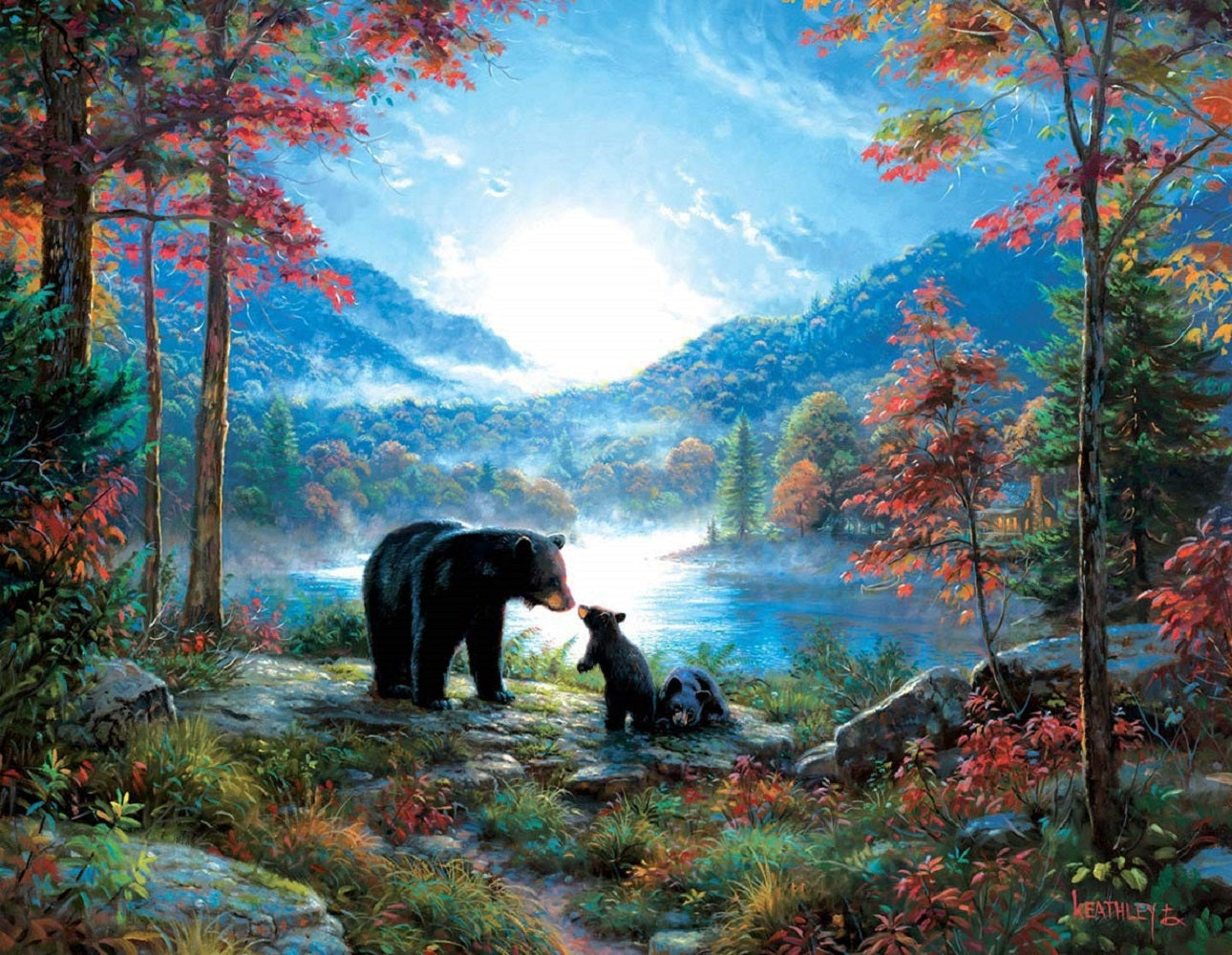 Bedtime Kisses 1000 pc Large Pieces Jigsaw Puzzle 52966