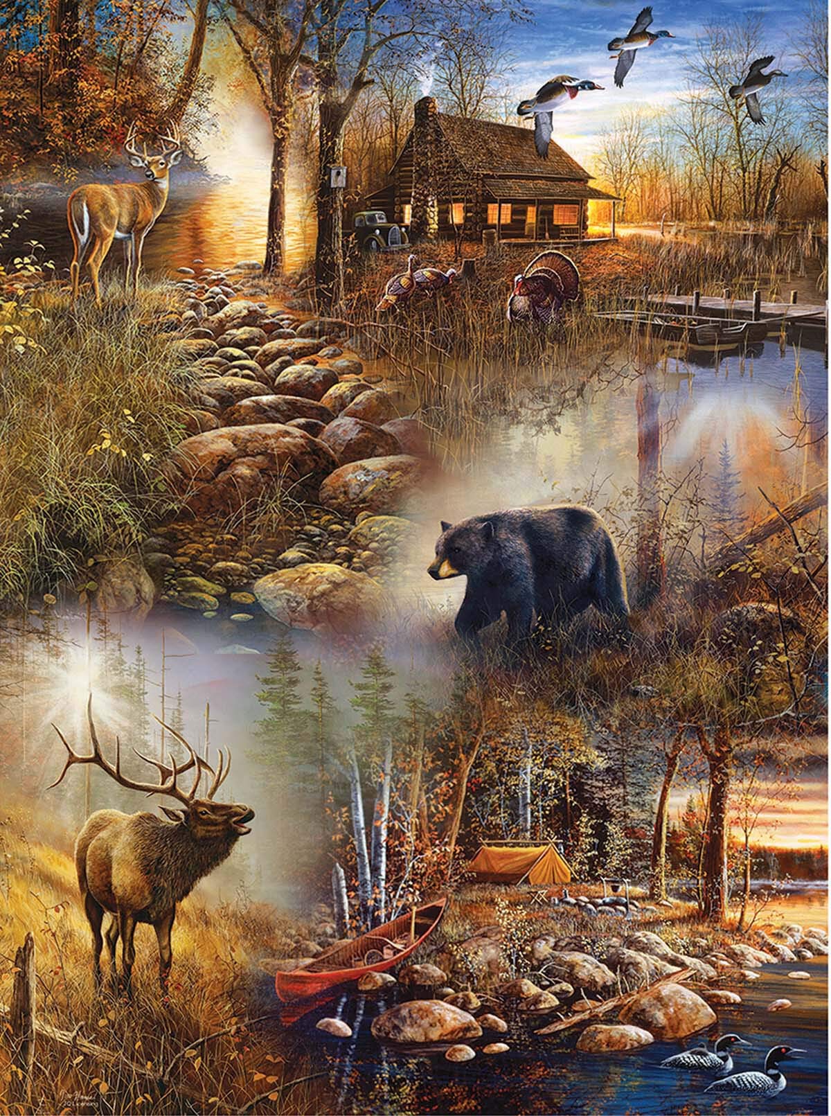 Forest Collage 1000 pc  Jigsaw Puzzle 54672