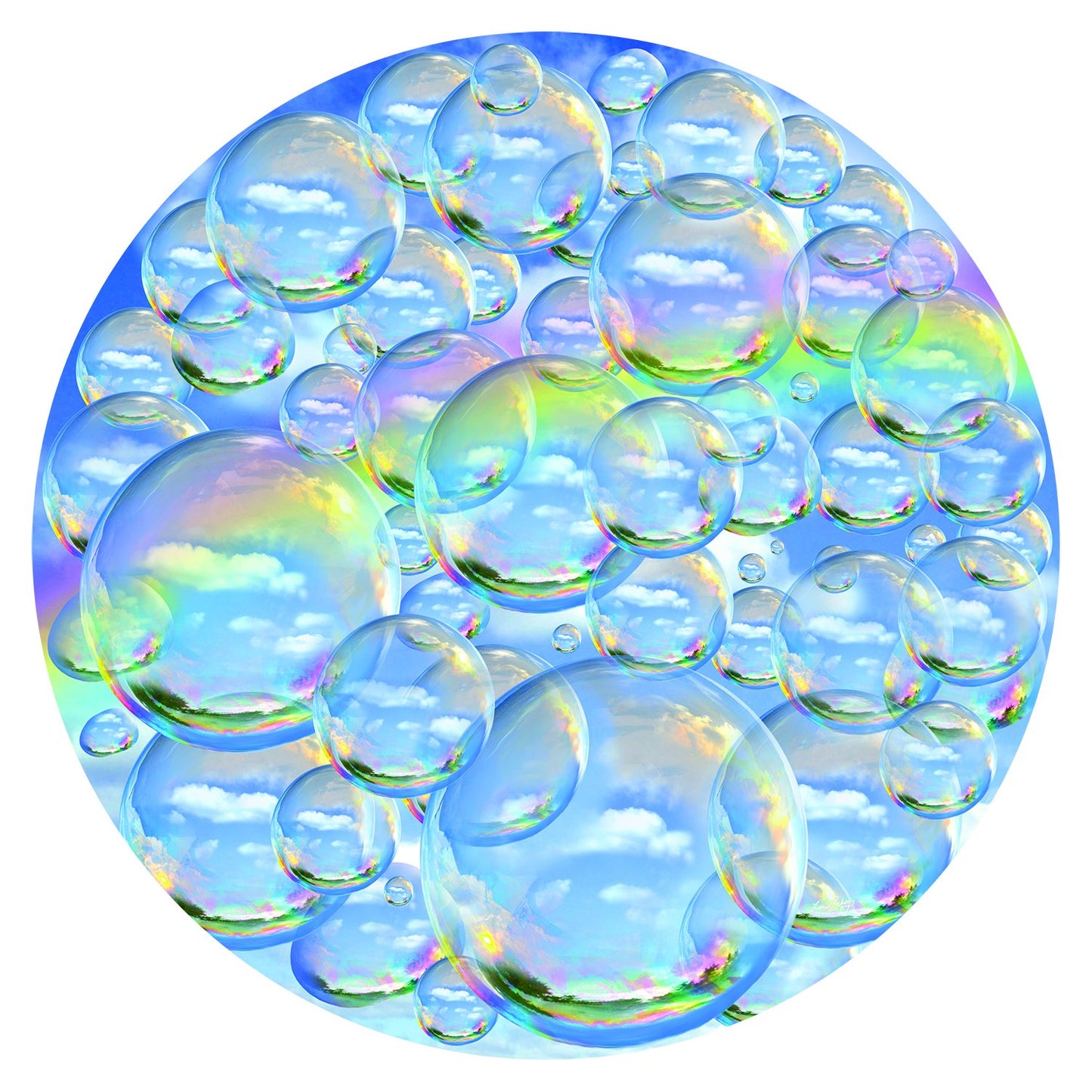Bubble Trouble 1000 pc Round Jigsaw Puzzle 34894