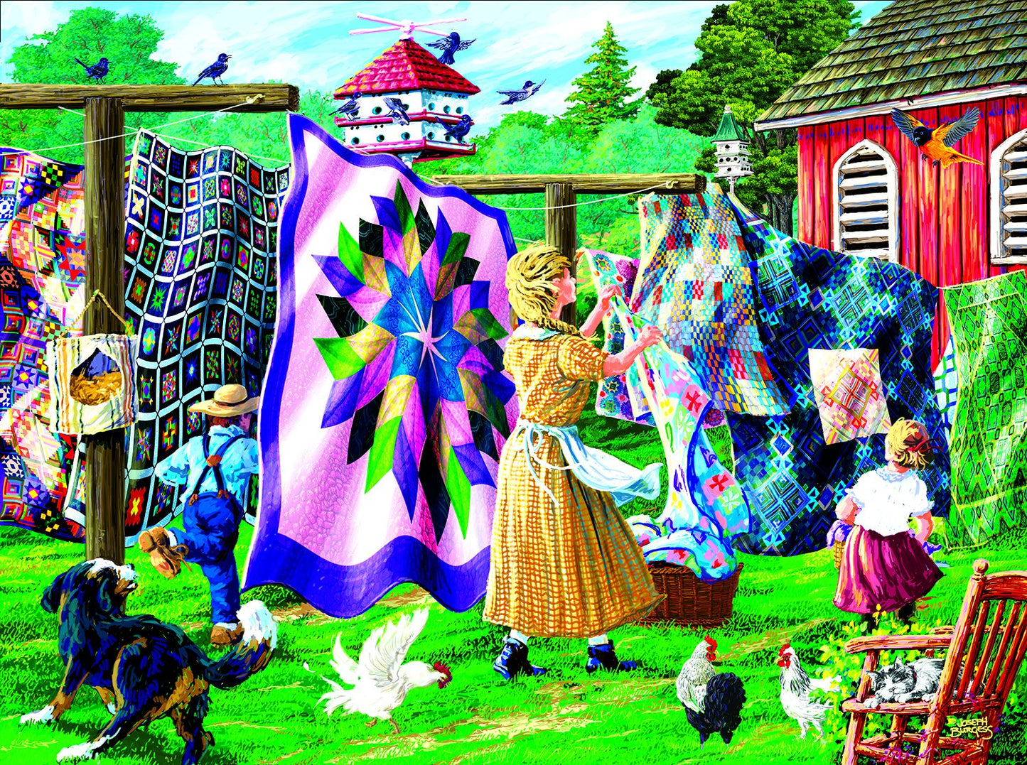 Quilter's Clothesline 1000 pc  Jigsaw Puzzle 38864