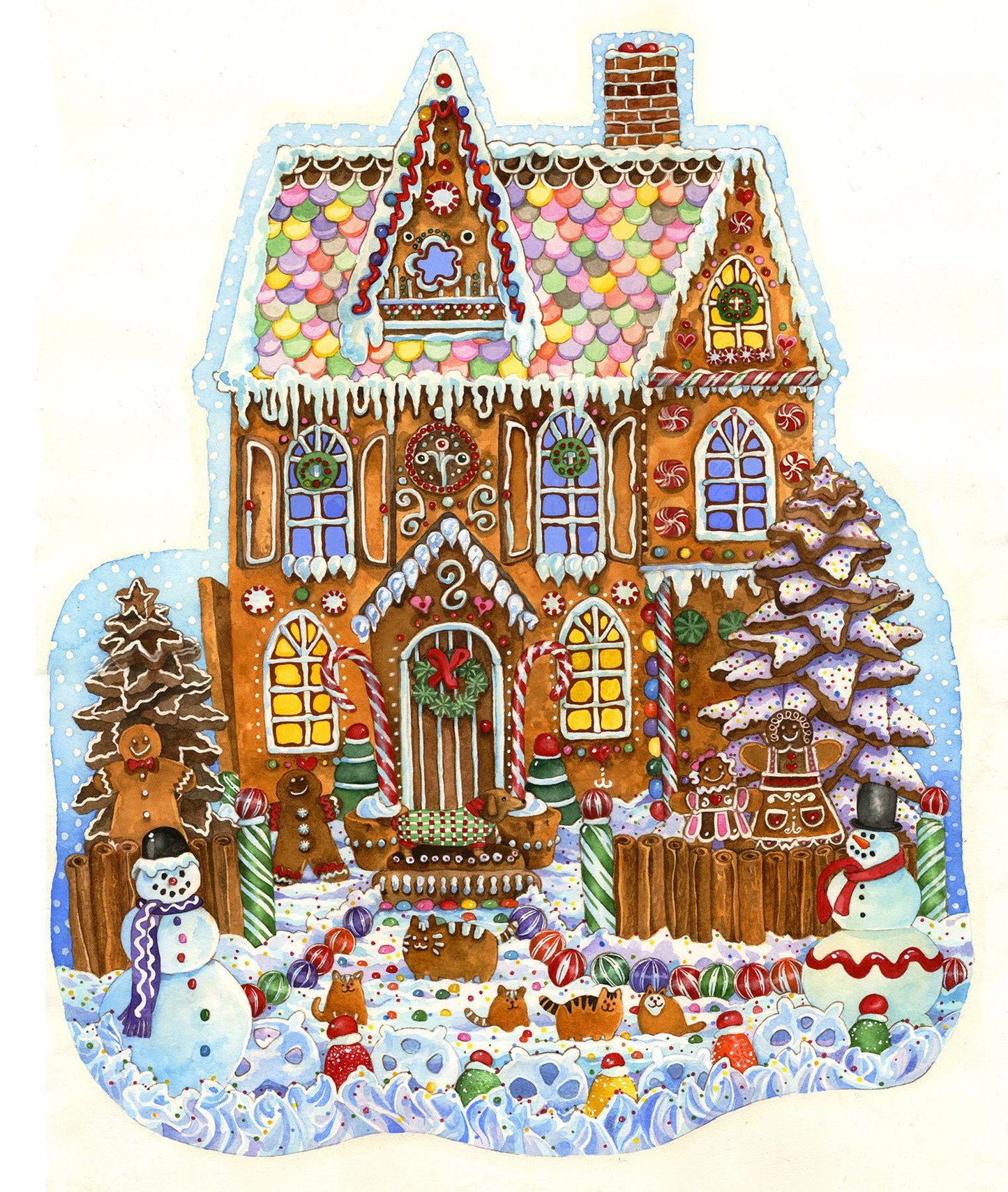 Gingerbread House 1000 pc Special Shape Jigsaw Puzzle 97179