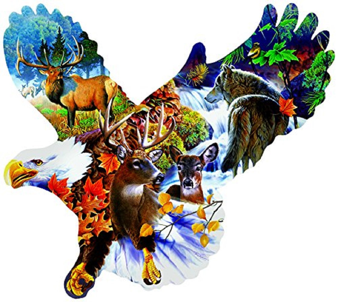 Forest Eagle 1000 pc Special Shape Jigsaw Puzzle 97278