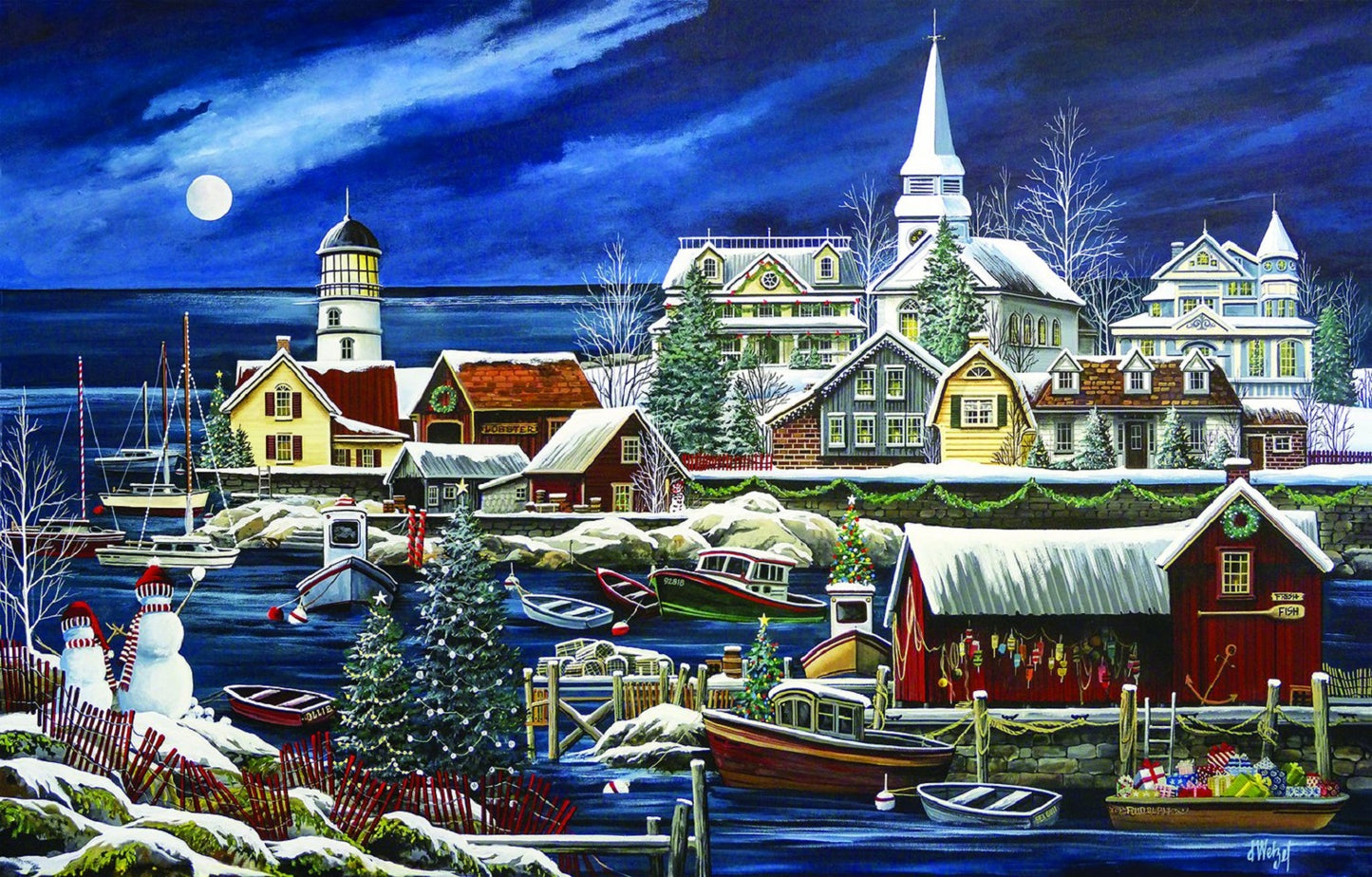 Winter Harbor 1000 pc  Jigsaw Puzzle 51182