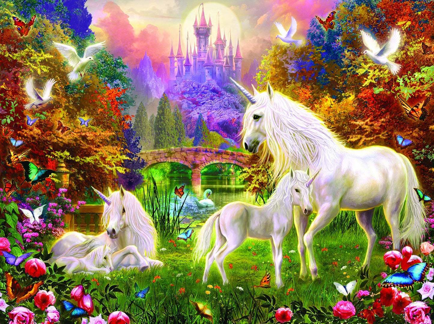 Castle Unicorns 1000 pc  Jigsaw Puzzle 15963