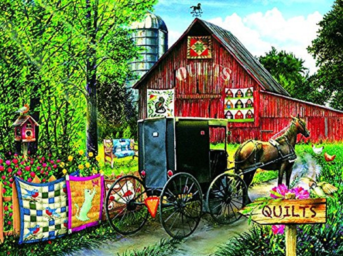 Amish Quilt Sale 1000 pc  Jigsaw Puzzle 28822