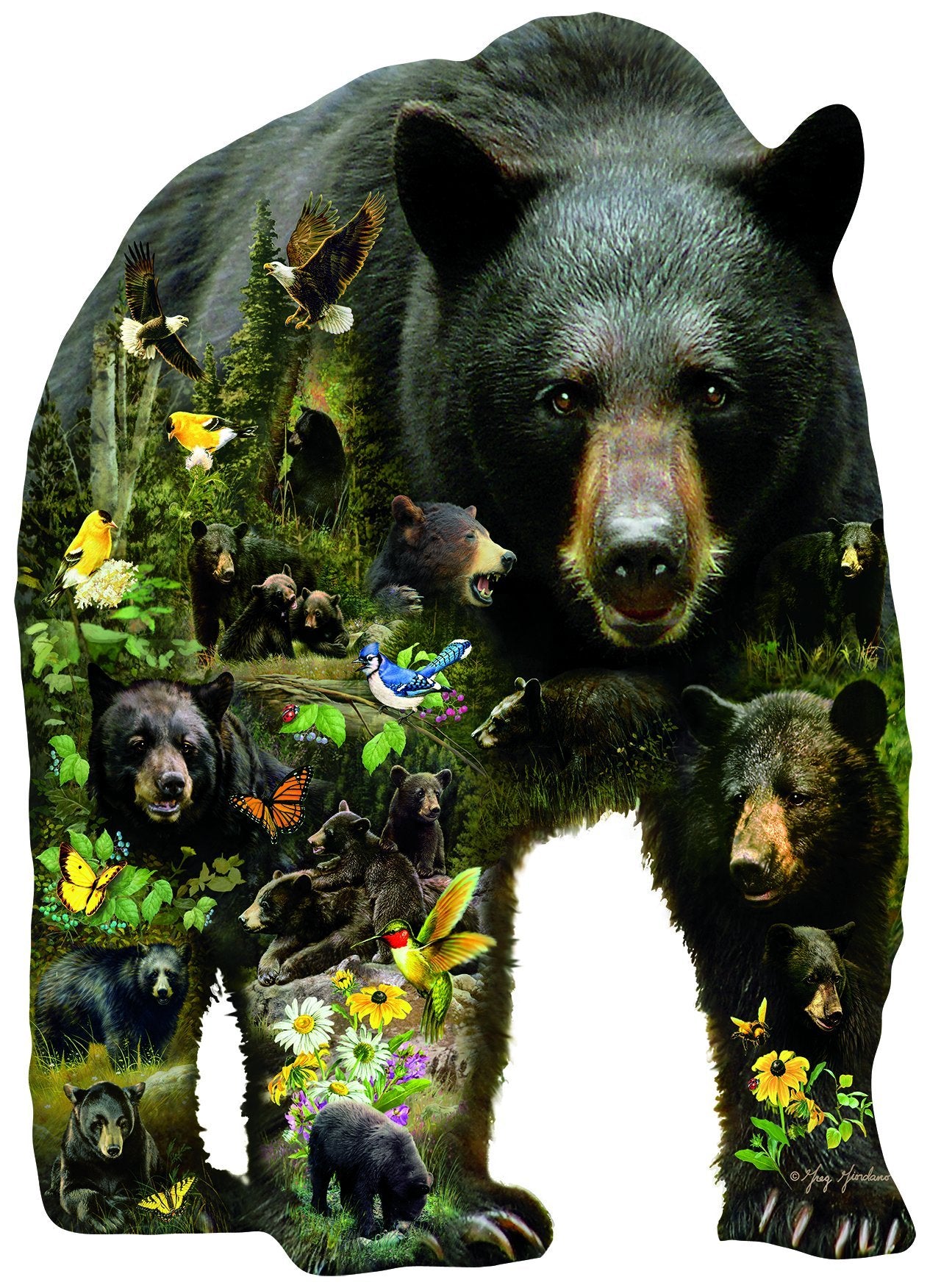 Forest Bear 1000 pc Special Shape Jigsaw Puzzle 96033