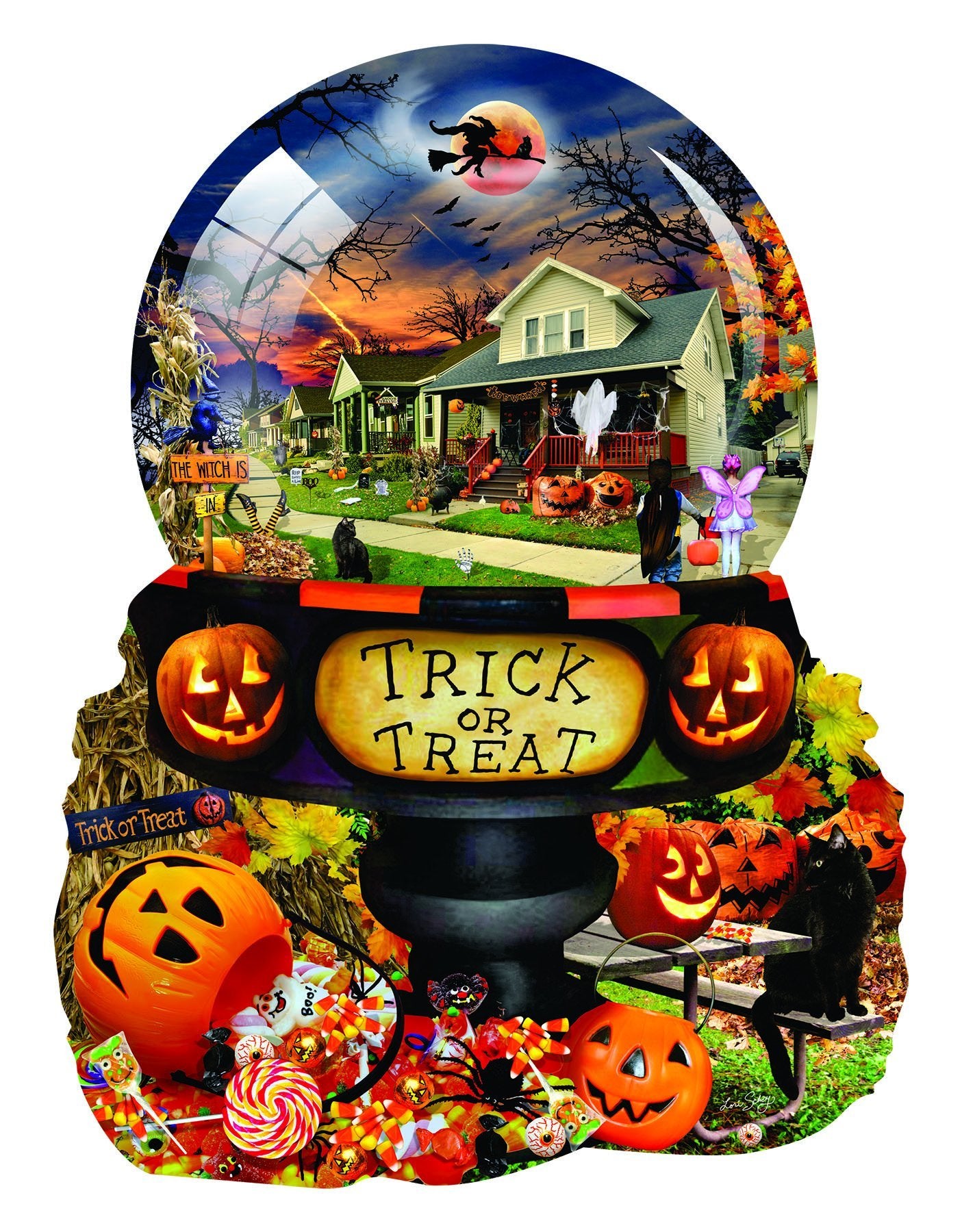 Halloween Globe 1000 pc Special Shape Jigsaw Puzzle 96064