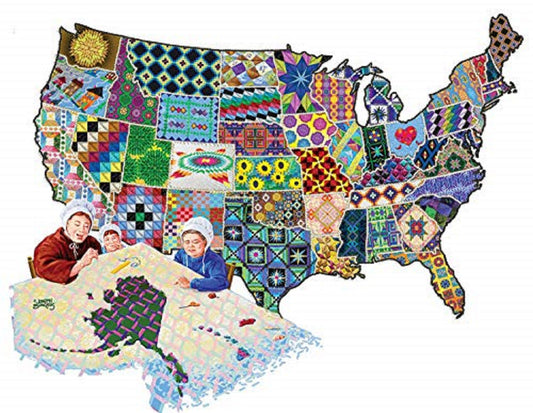An American Quilt 600 pc Special Shape Jigsaw Puzzle 95992