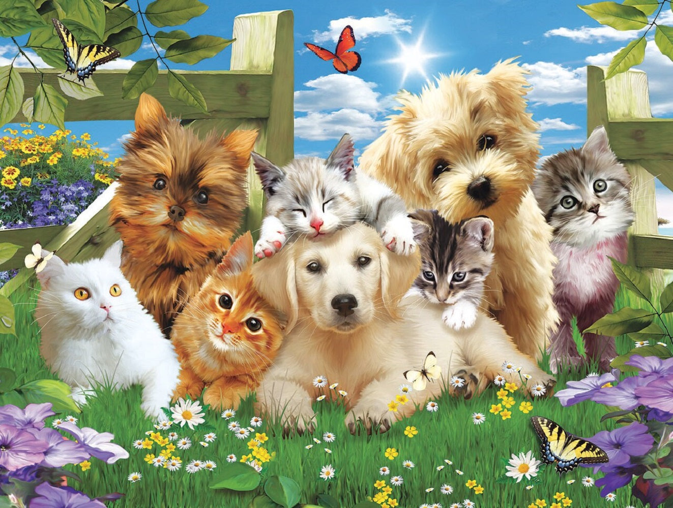 Pups n kittens 300 pc  Jigsaw Puzzle 54923
