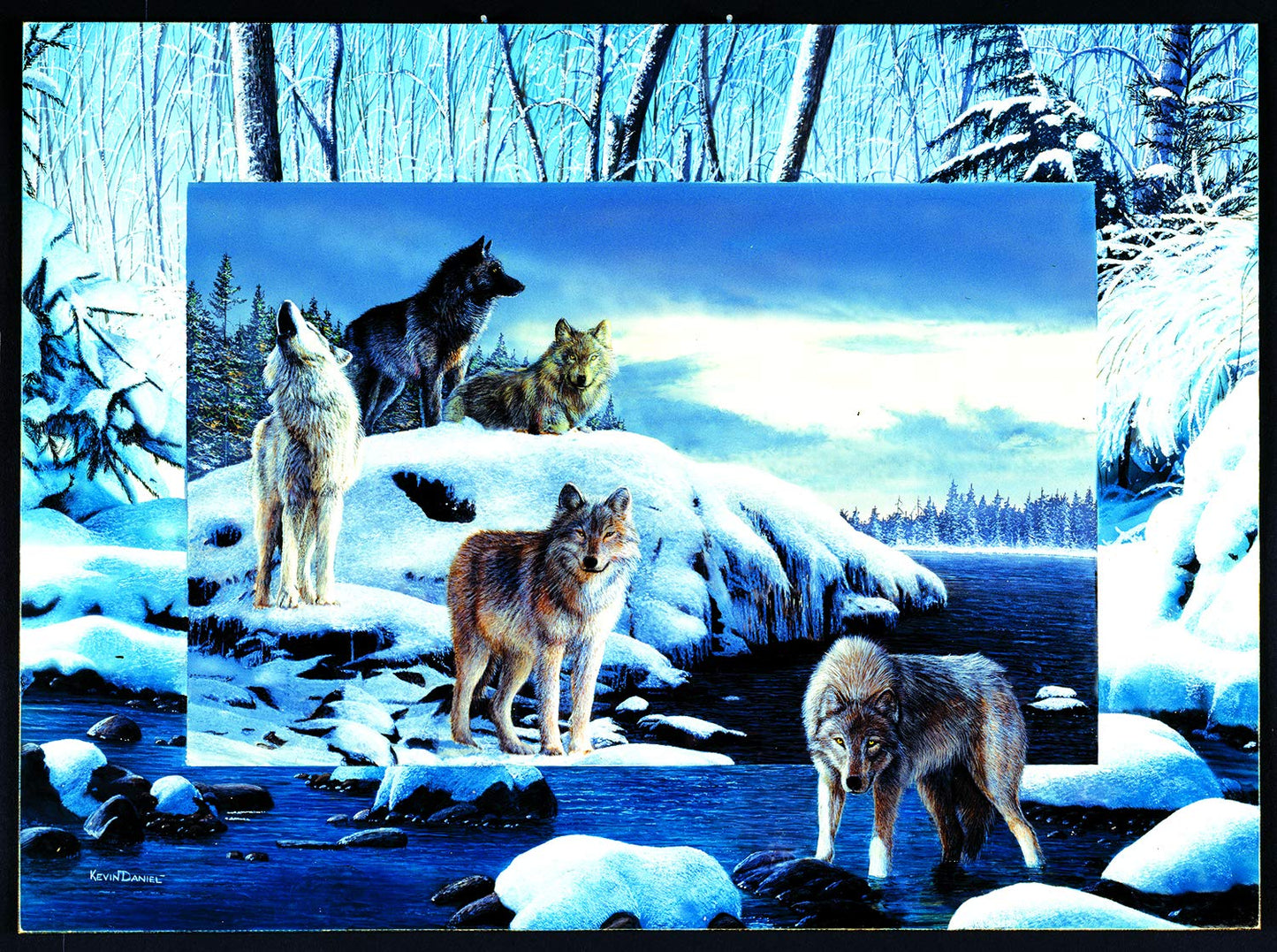 Ice Wolves 1000 pc  Jigsaw Puzzle 55763