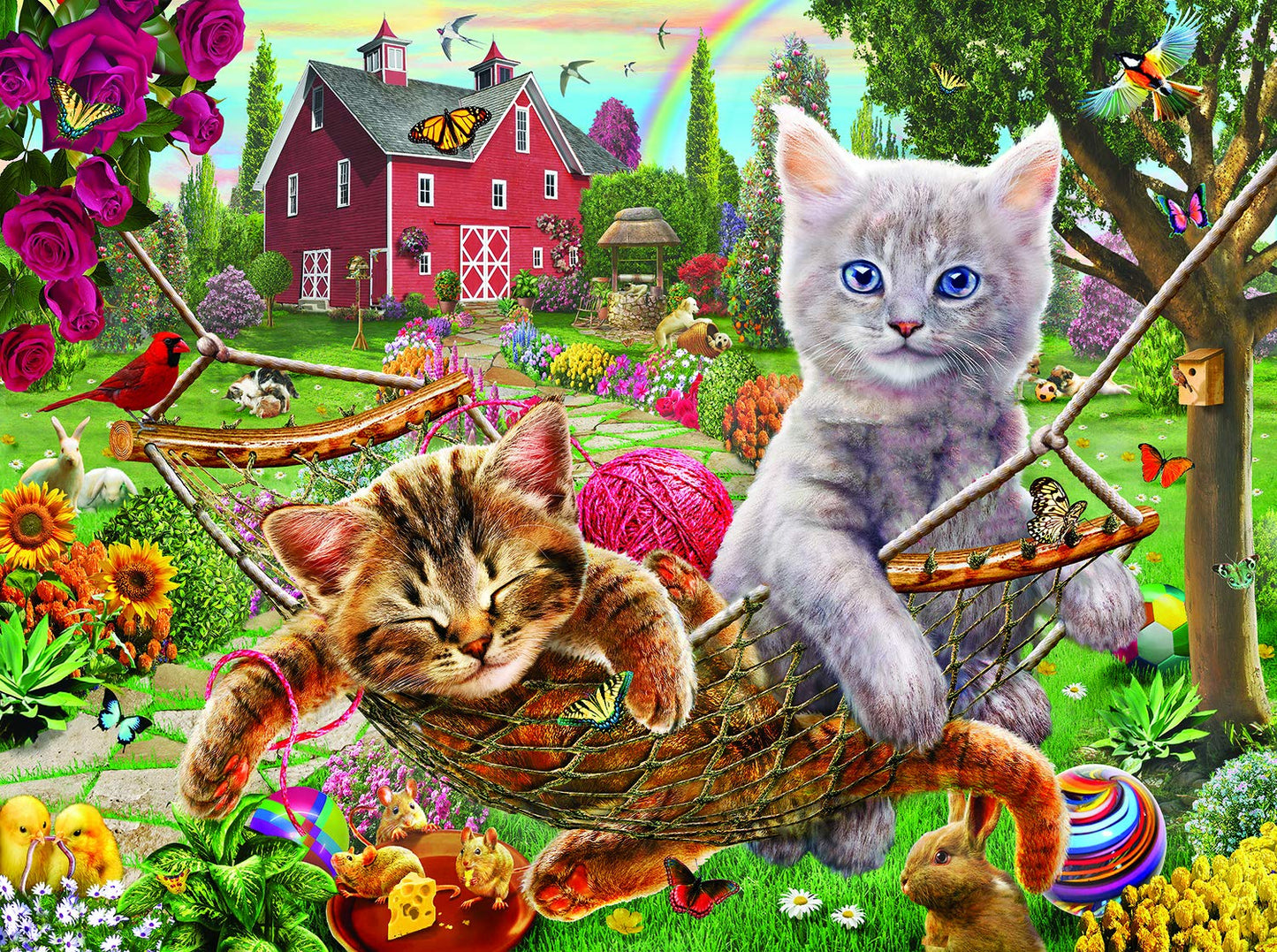 Cats on the Farm 1000 pc  Jigsaw Puzzle 51824