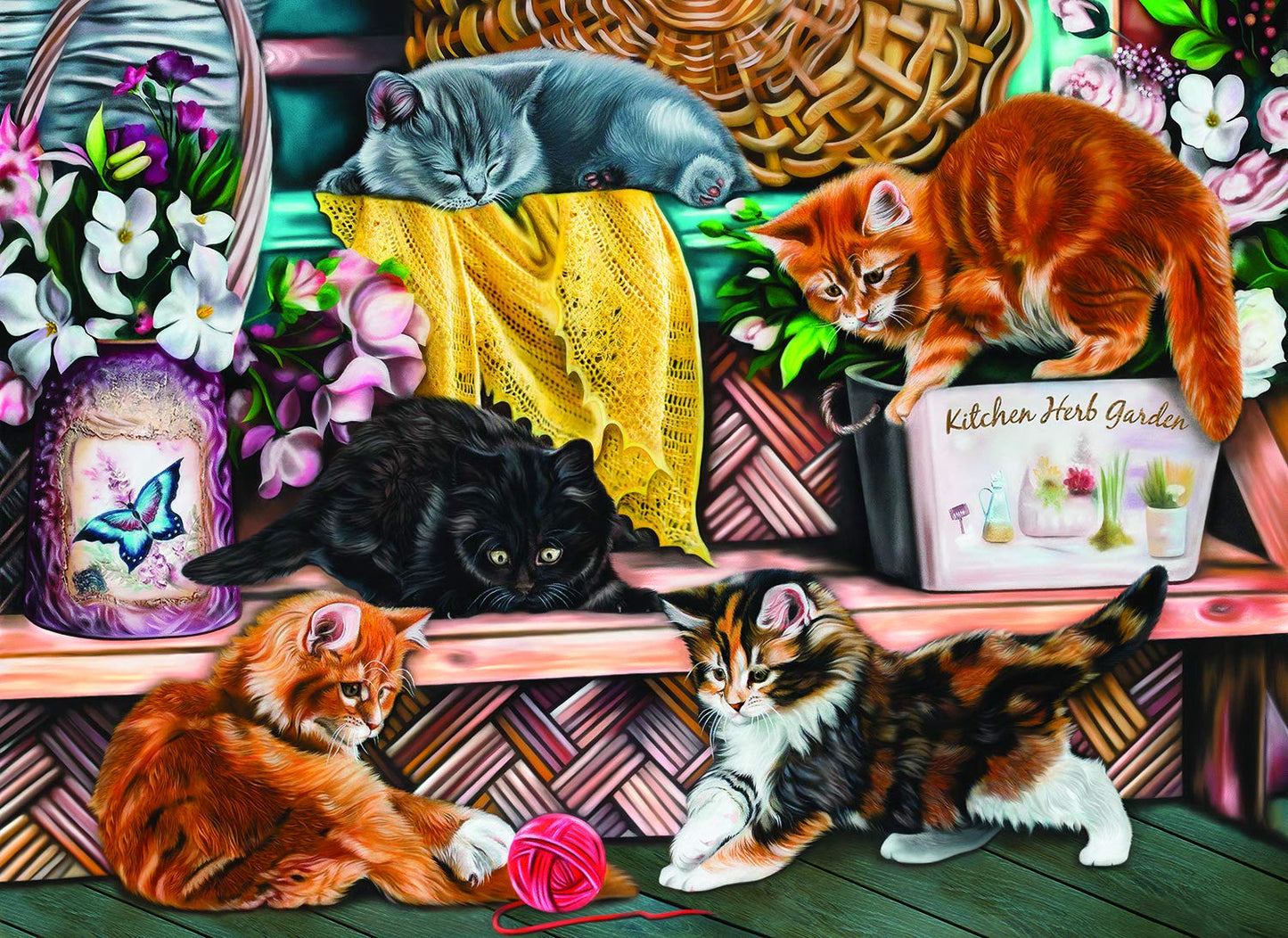 Playful Kittens 1000 pc  Jigsaw Puzzle 42920