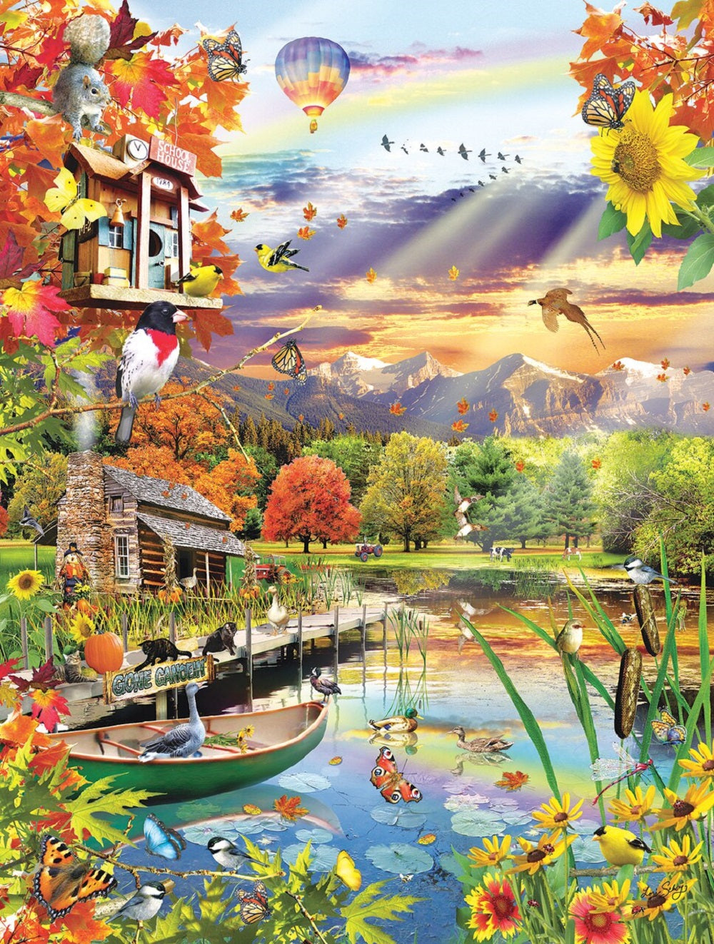 Autumn Lake 500 pc  Jigsaw Puzzle 25038