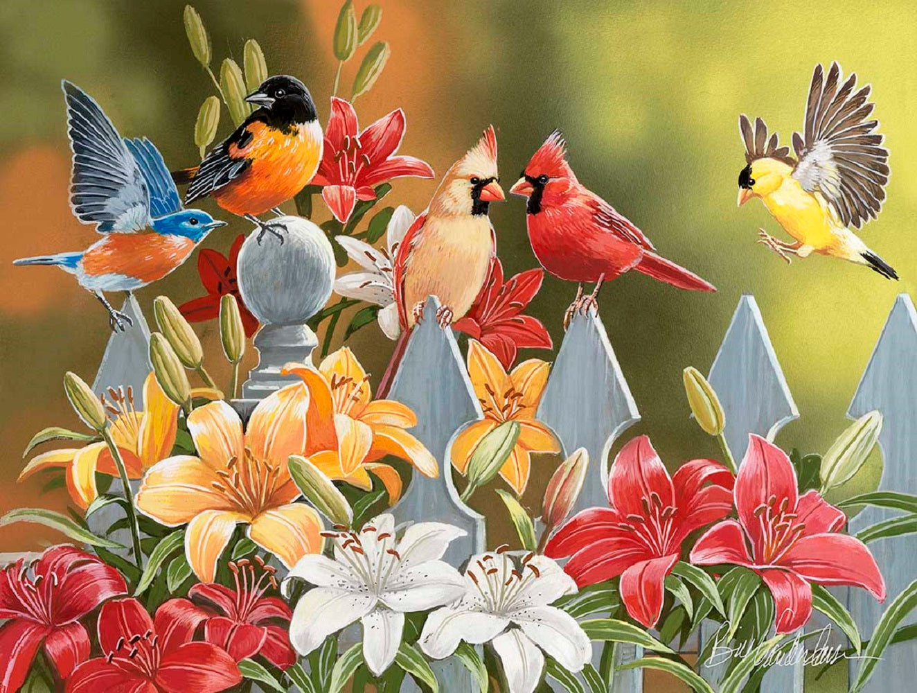 Birds on a Fence 300 pc  Jigsaw Puzzle 30479