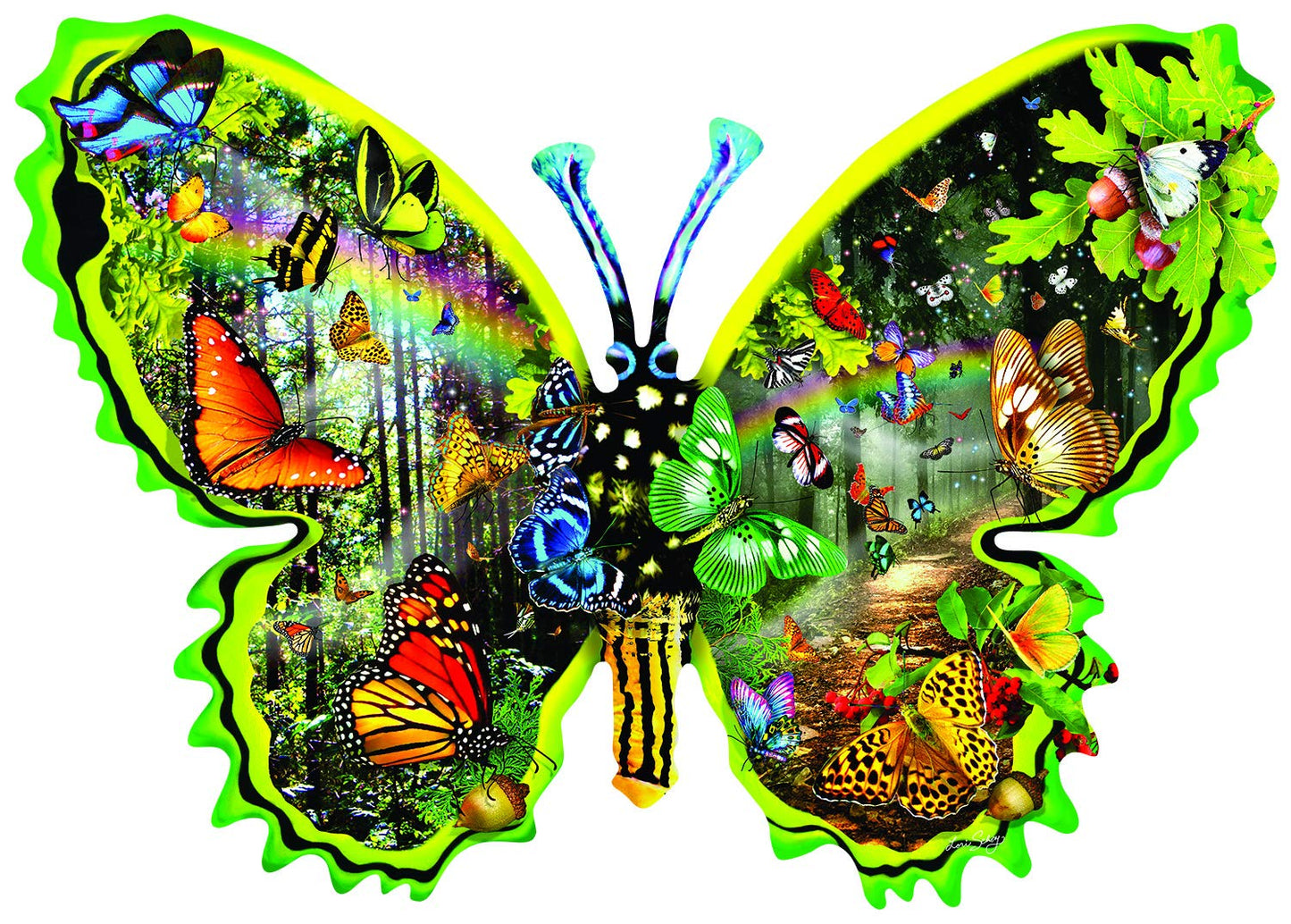 Butterfly Migration 1000 pc Special Shape Jigsaw Puzzle 97035