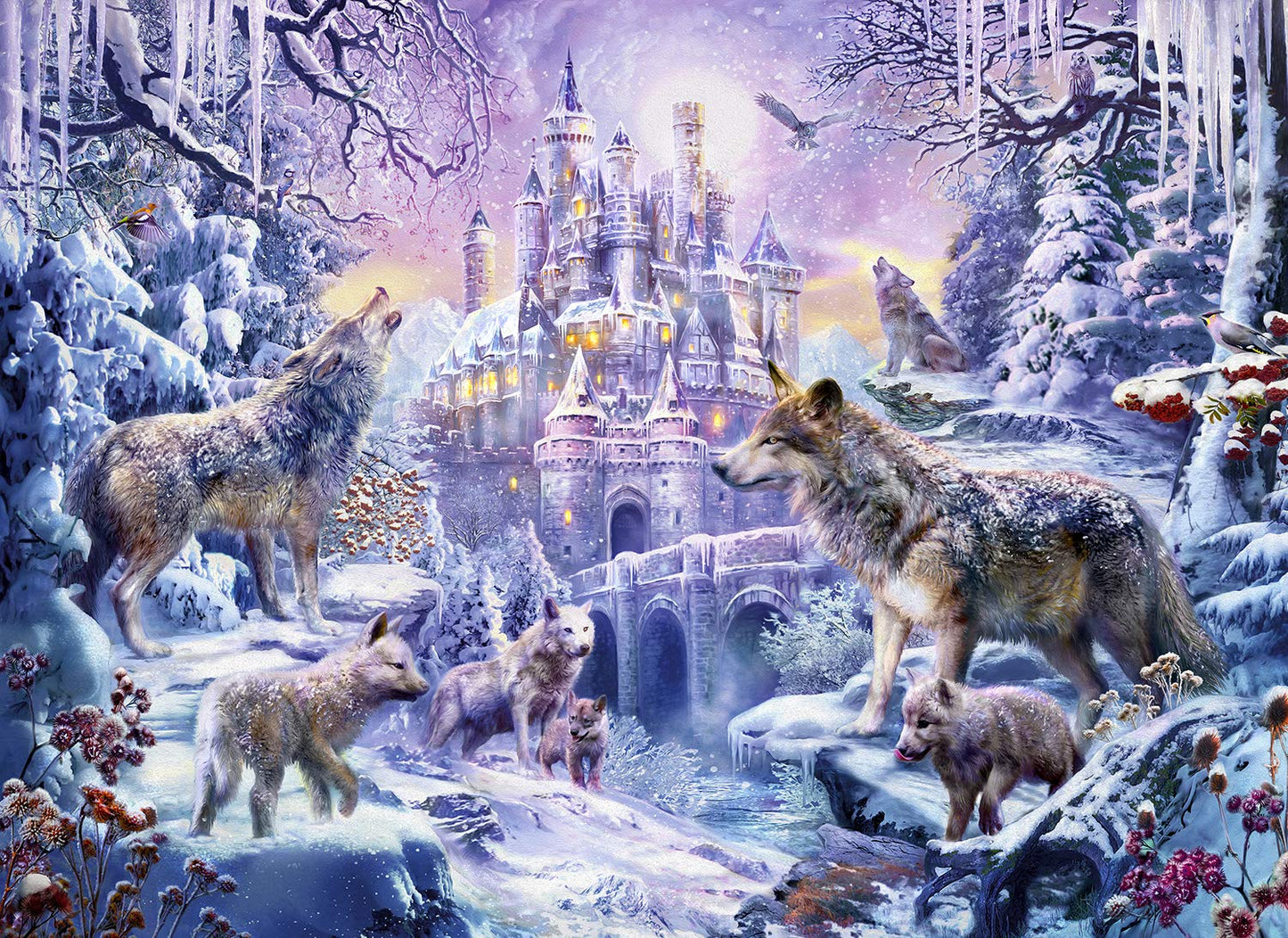 Castle Wolves 500 pc Large Pieces Jigsaw Puzzle 24430