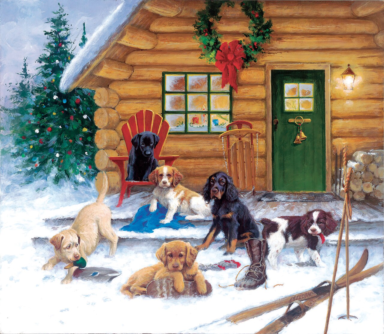 Christmas at The Cabin 550 pc  Jigsaw Puzzle 73410