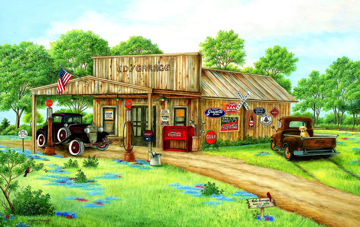 Ed's Garage 550 pc  Jigsaw Puzzle 58213