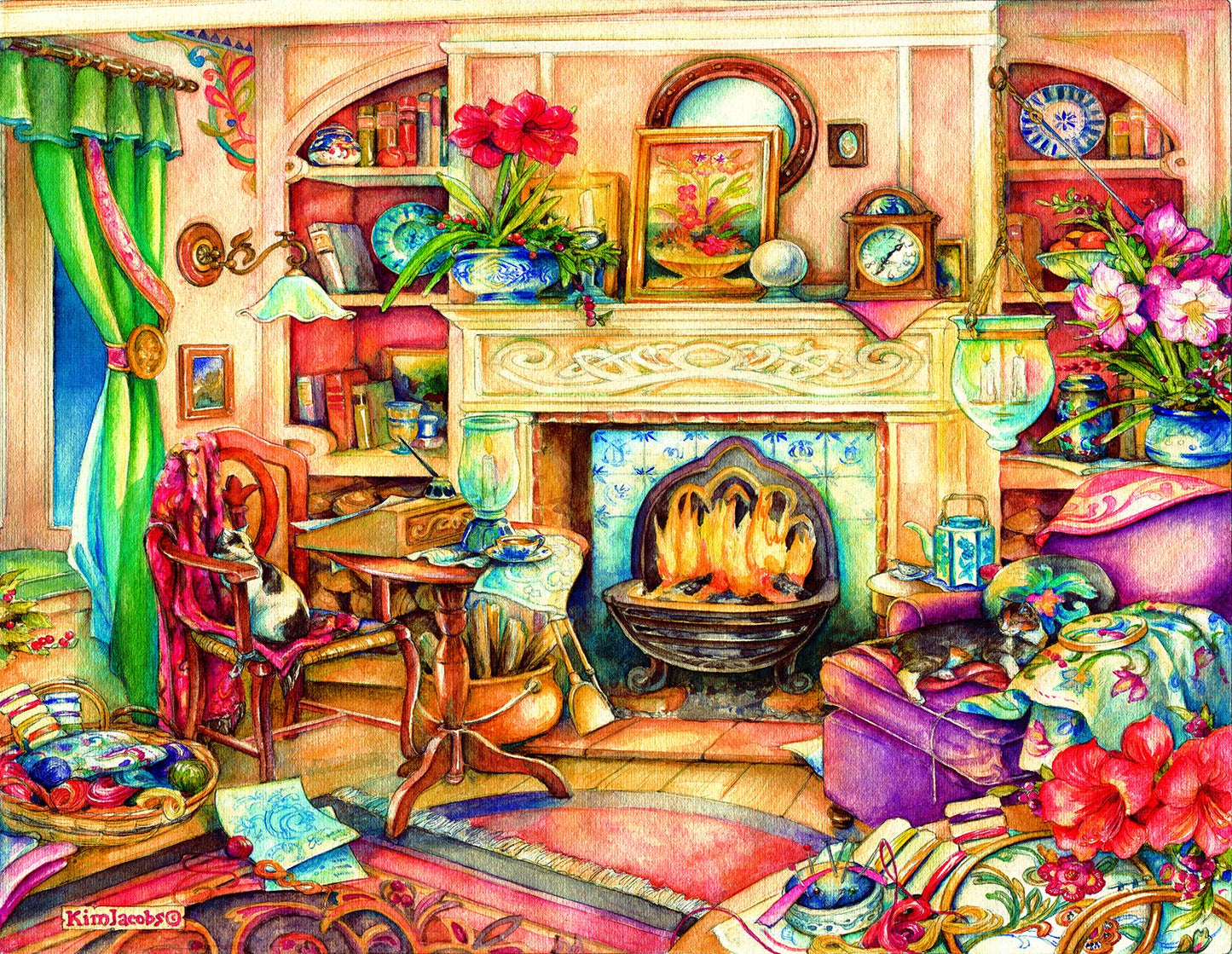 Fireside Embroidery 1000 pc Large Pieces Jigsaw Puzzle 23447