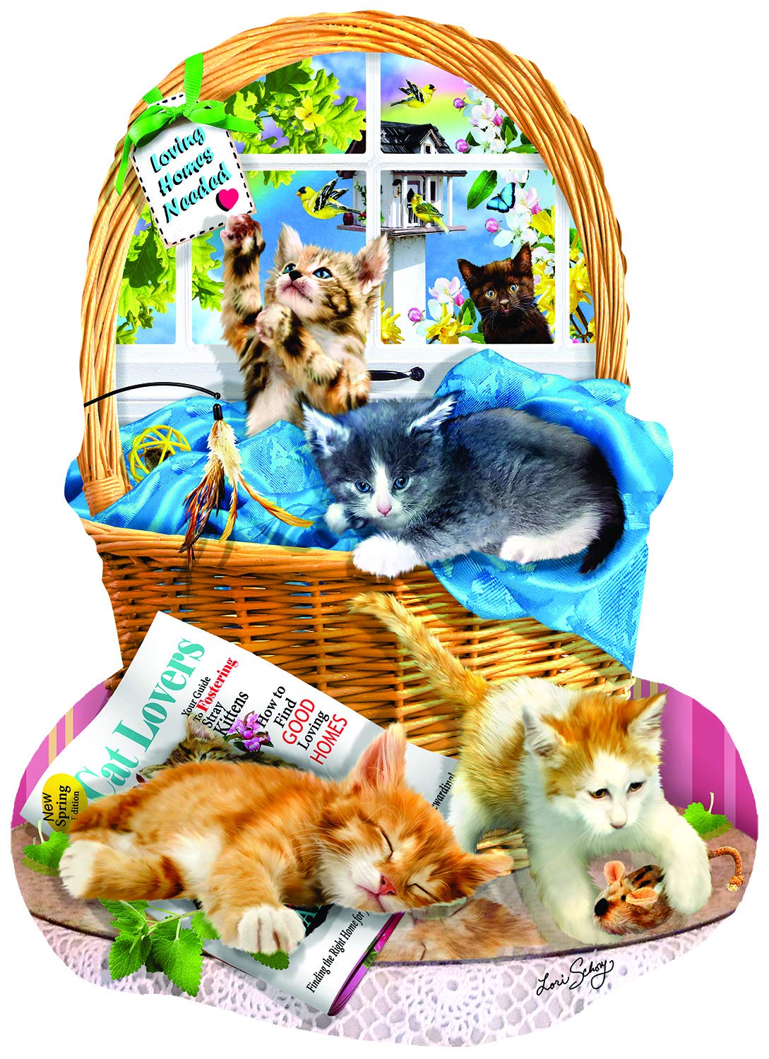 Free Kitties 1000 pc Special Shape Jigsaw Puzzle 97058