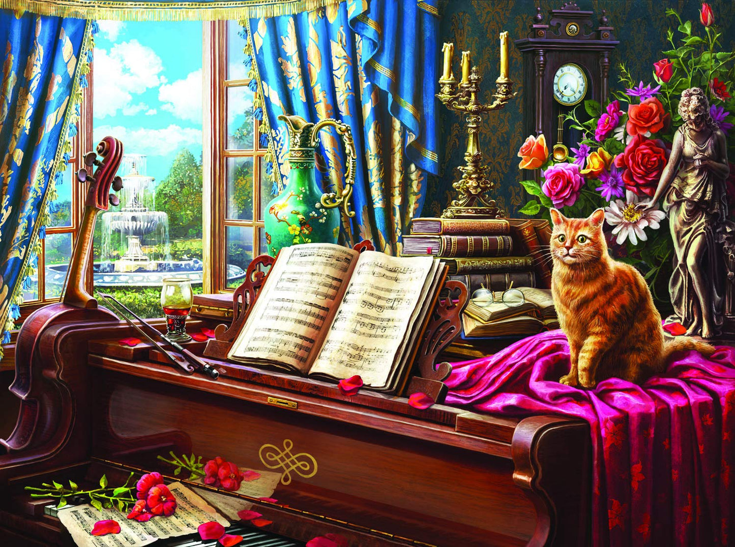 Grand Piano  Cat 1000 pc  Jigsaw Puzzle 42936