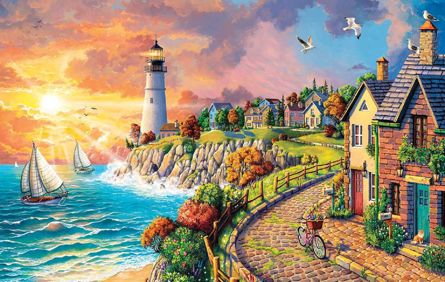 Lighthouse by the Sea 550 pc  Jigsaw Puzzle 42952