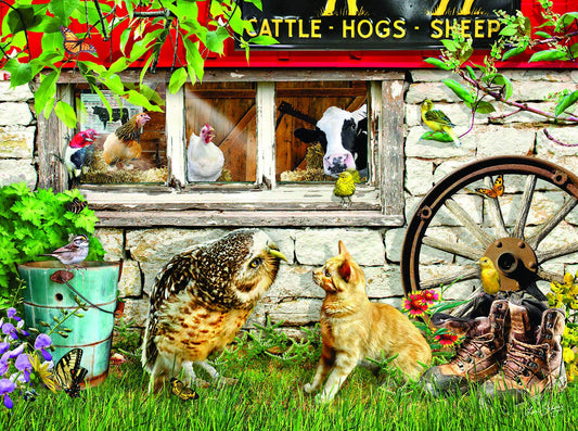 Owl and Pussycat 1000 pc  Jigsaw Puzzle 35081