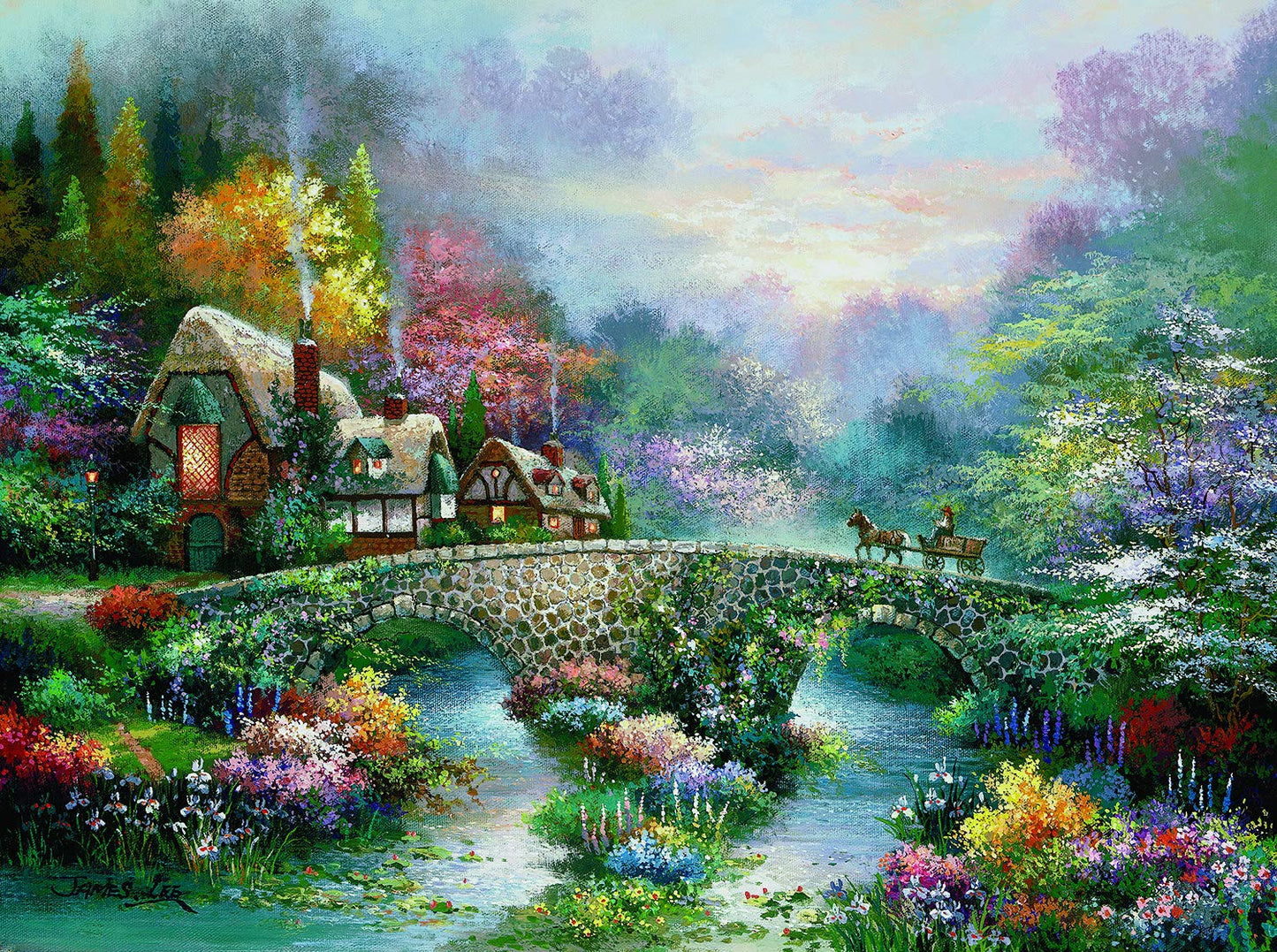 Peaceful Cottage 1000 pc  Jigsaw Puzzle 18030