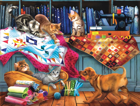 Quilting Room Mischief 300 pc  Jigsaw Puzzle 28832