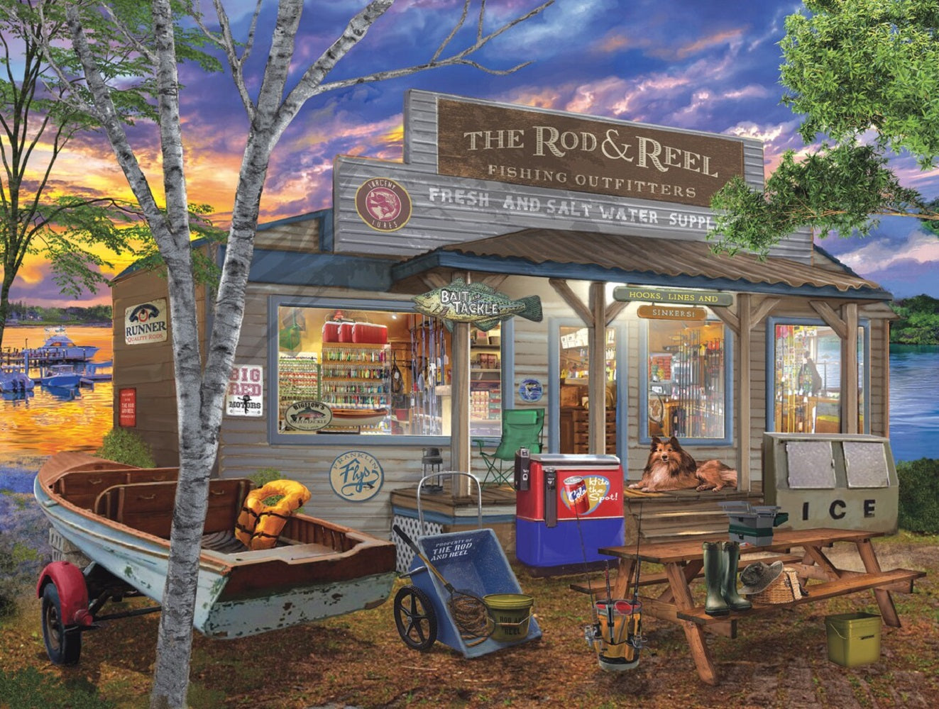 Rod and Reel 500 pc  Jigsaw Puzzle 31489