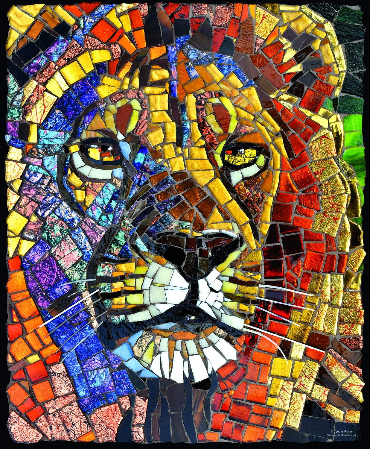 Stained Glass Lion 1000 pc  Jigsaw Puzzle 70720