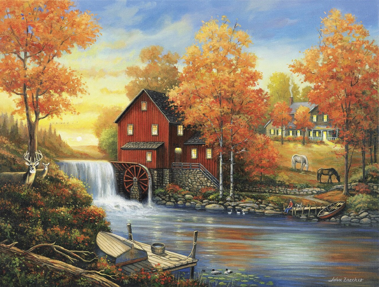 Sunset at the Old Mill 500 pc  Jigsaw Puzzle 62112