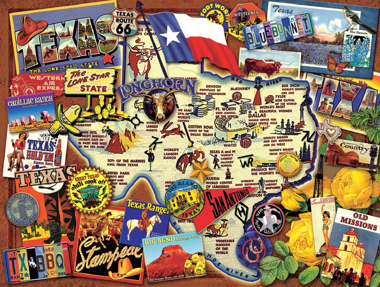 Texas: The Lone Star State 500 pc  Jigsaw Puzzle 70024