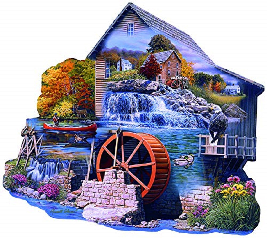 The Old Mill Stream 1000 pc Special Shape Jigsaw Puzzle 95065