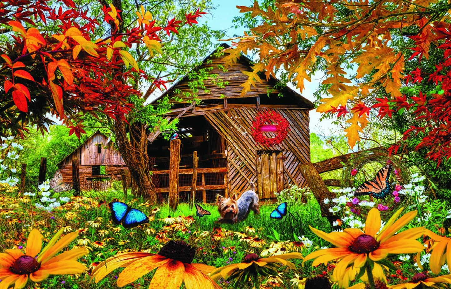 Autumn Red and Gold 1000 pc  Jigsaw Puzzle 30106