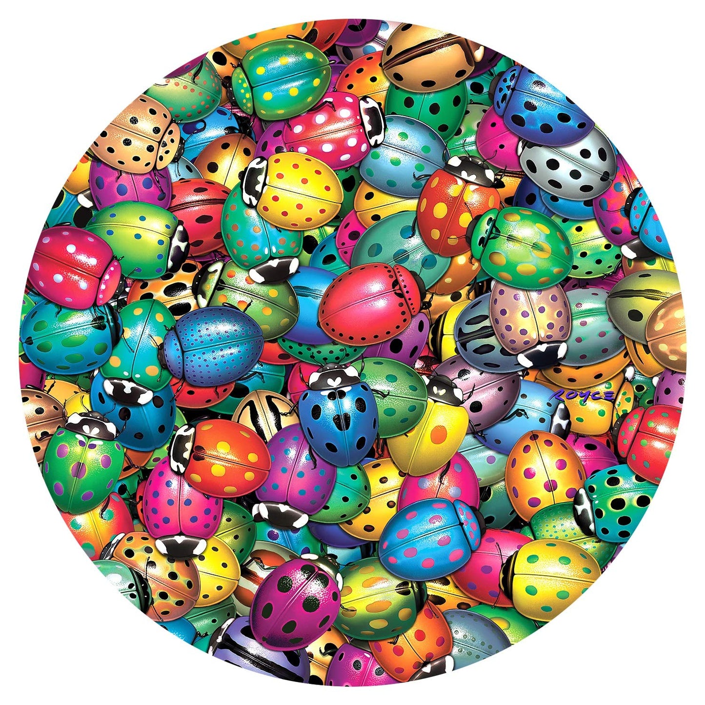 Beetles Round Mania 500 pc  Jigsaw Puzzle 31066