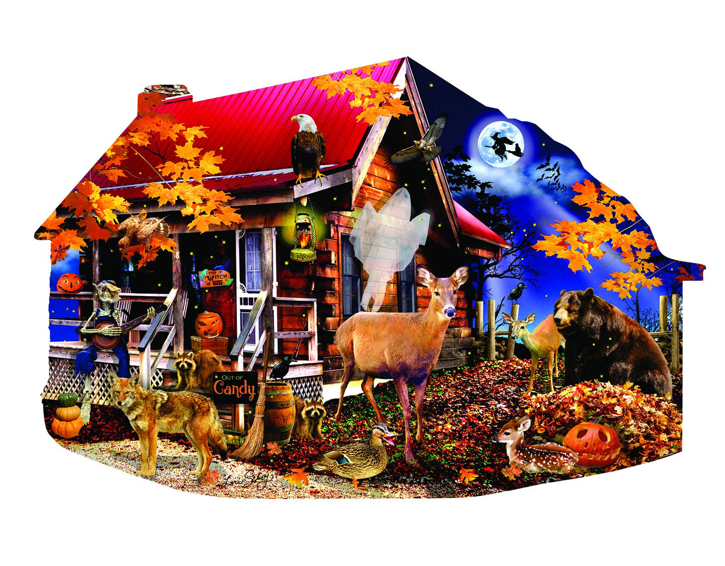 Fireflies at the Cabin 1000 pc Special Shape Jigsaw Puzzle 97018