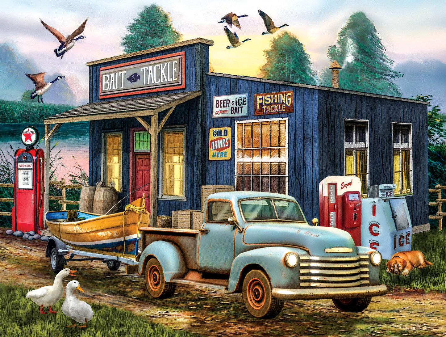 The Early Bird Catchs the Fish 1000 pc  Jigsaw Puzzle 28977