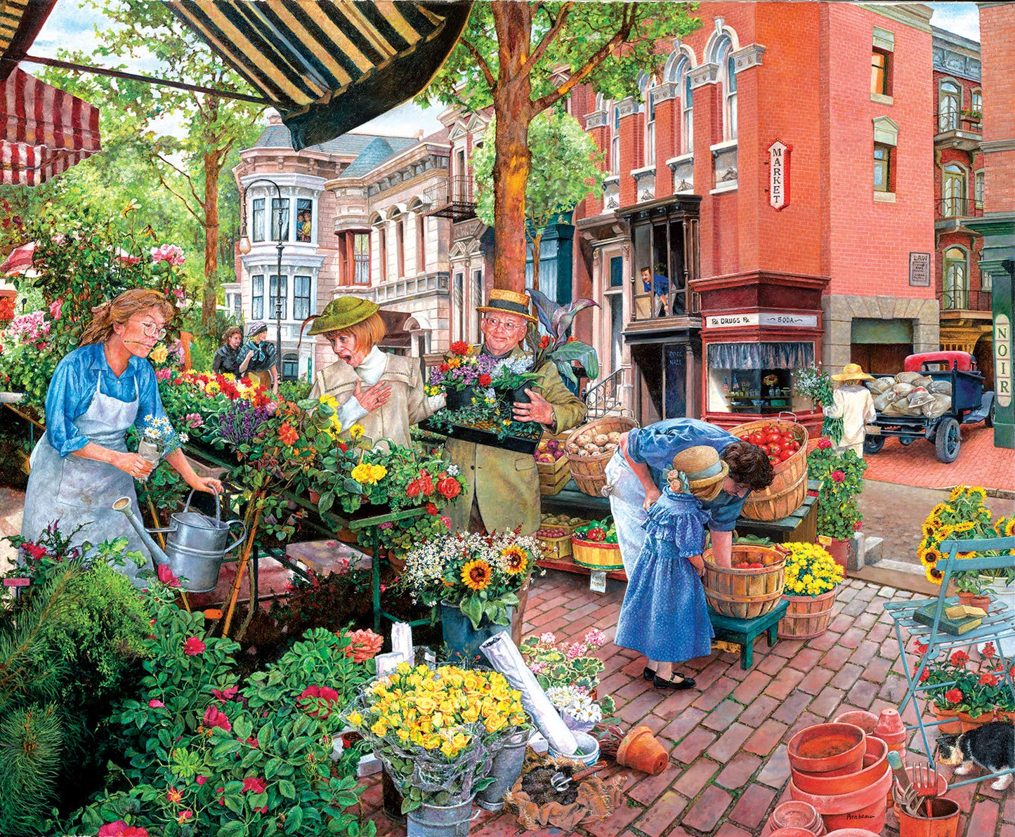 Sidewalk Flower Sale 1000 pc  Jigsaw Puzzle 44229