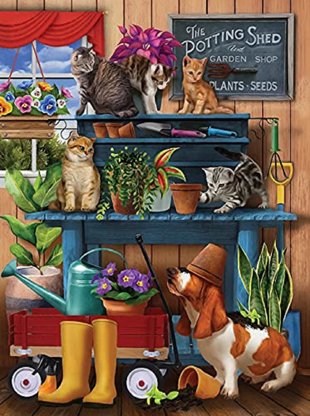 Trouble in the Potting Shed 1000 pc  Jigsaw Puzzle 28939